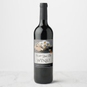 Grappig Happy Hearts Valentijnsdag Wine Label Wijn Etiket (Voorkant)