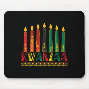 Grappig Happy Kwanzaa Kinara Principes Kaarsen Pan Muismat