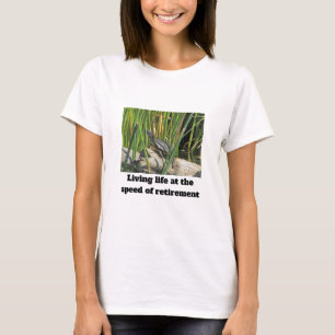 Grappig Happy Retirement Humorisschildpad Foto T-shirt