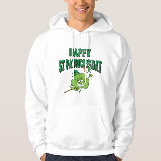 Grappig Happy St. Patrick's Day Hoodie (Voorkant)
