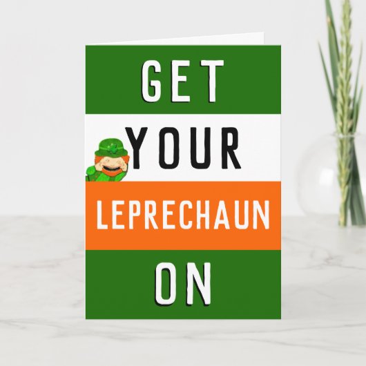 Grappig Happy St. Patrick's Day Kaart (Voorkant)