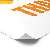 Grappig Happy Thanksgiving Day-illustratie Poster (Hoek)