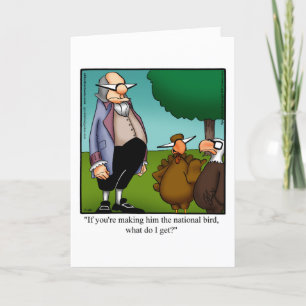 Grappig Happy Thanksgiving Humor Wenskaart Feestdagen Kaart