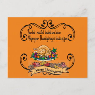 Grappig happy THANKSGIVING quote Briefkaart