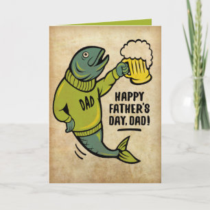 Grappig Happy Vaderdag-je bent een keeper Fish Kaart