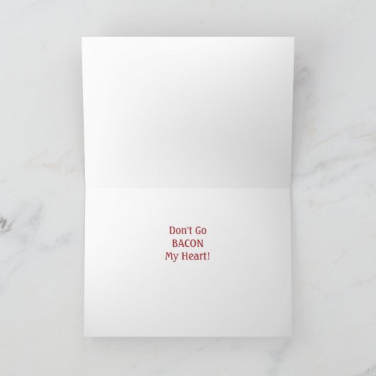 Grappig Happy Valentines Day Schattige Varkenspun Feestdagen Kaart (Binnen)