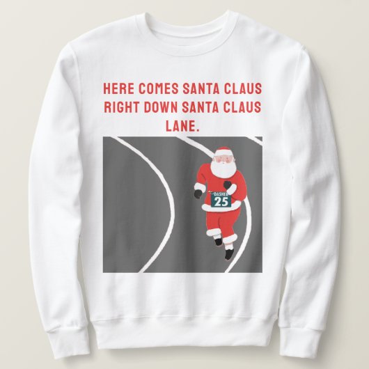 Grappig hardloop kerst T-shirt (Design voorkant)