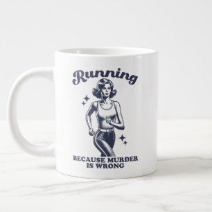 Grappig Hardlopen Omdat Moord Verkeerd Is Retro 20 Extra Grote Beker