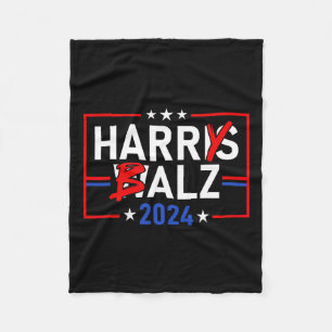 Grappig Harris W 24 Harry B 2024 Meme Democratics Fleece Deken