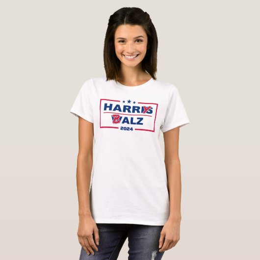 Grappig Harris Walz 2024 Harry Balz 2024 T-shirt (Voorkant volledig)