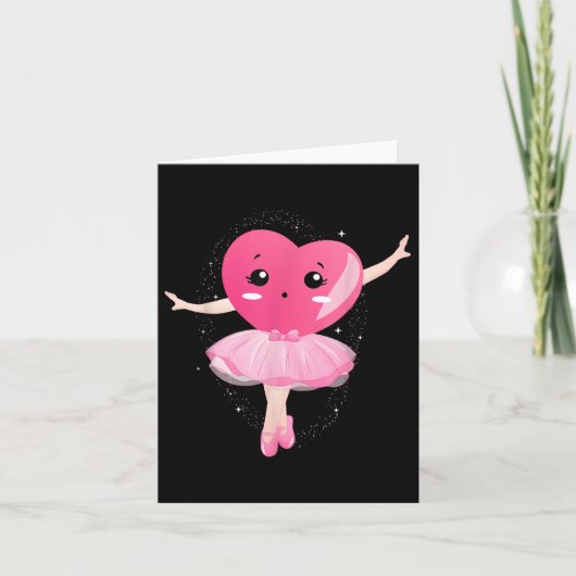 Grappig Hart Ballet Dansen Happy Valentines Day Ba Kaart (Voorkant)