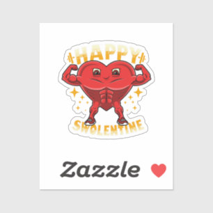 Grappig Hart Fitnesscentrum Workout Valentijnsdag  Sticker