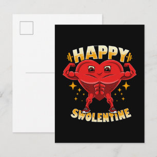 Grappig Hart Fitnesscentrum Workout Valentijnsdag Uitnodiging Briefkaart