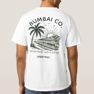 Grappig Hawaiaans Pidgin Bumbai Co. Retro Surf Wit T-shirt