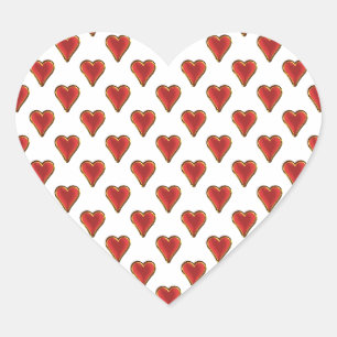 Grappig Heart Pattern goud rood + je rug. en tekst Hart Sticker