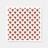 Grappig Heart Pattern goud rood + je rug. en tekst Servetten (Voorkant)