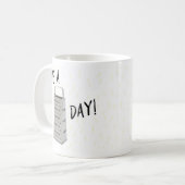 grappig: "Heb een Grate Day!" Afdruk mok | NPI (Voorkant links)