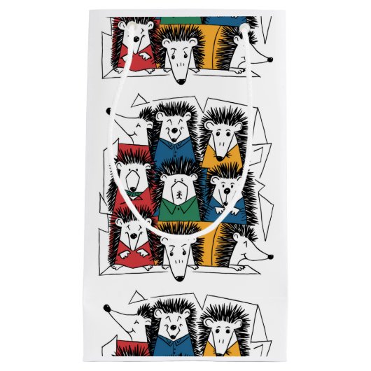 Grappig Hedgehog Abstract Pattern Klein Cadeauzakje (Voorkant)