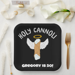 Grappig Heilige Cannoli Italiaans Themafeest Papieren Bordje