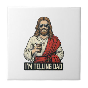 Grappig Heilige Vader Koffie Vintage Gravure Shirt Tegeltje