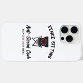 Grappig hek zitten anti sociale club honkbal zacht Case-Mate iPhone case (Achterkant (horizontaal))