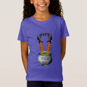 Grappig heks in het thema cauldron Halloween T-shirt
