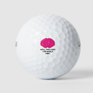 Grappig hersencitaat van Pinky en Brain cartoon Golfballen