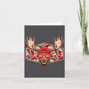 Grappig herten jagen bok camouflage Valentijnsdag Kaart