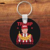 Grappig Het is Banaan voor Weegschalen Trump  Mann Sleutelhanger (Voorkant)