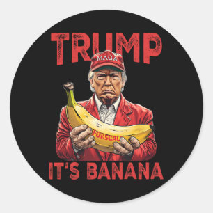 Grappig, het is bananenschalen voor Trump Ronde Sticker