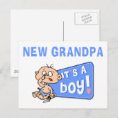 Grappig, het is een nieuw cadeau voor opa aankondigingskaart (Voorkant / Achterkant)