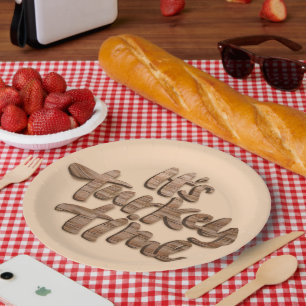 Grappig, het is het Turks Thanksgiving Gezegde Papieren Bordje