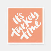 Grappig - Het is kalkoentijd Thanksgiving-diner Servetten (Voorkant)