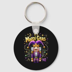 Grappig, het is Mardi Gras Y’all Notenkraker King Sleutelhanger