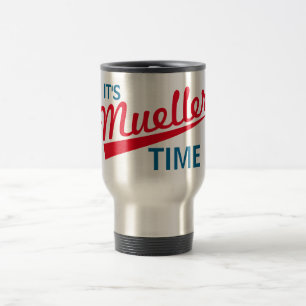 Grappig "Het is Mueller Time" Reisbeker