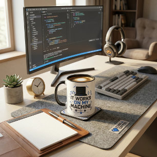 Grappig het werkt op mijn machine programmeur IT k Mok