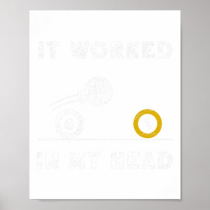 Grappig het werkte in mijn hoofd biljart 8 bal cue poster