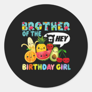 Grappig Hey Beer Familie van het verjaardagsmeisje Ronde Sticker