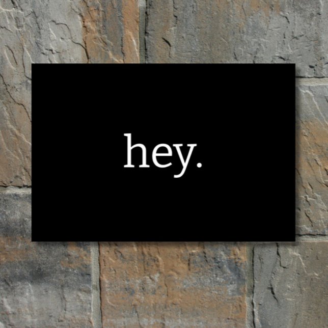 Grappig "Hey." Eenvoudige Typografie Minimalistisc Deurmat (Hey. Why make it complicated. A simple, funny doormat to liven up your space.)