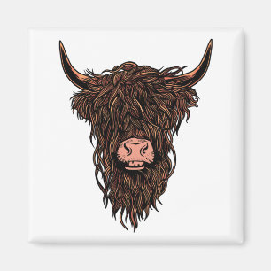 Grappig Highland Koeienhoofd Magneet