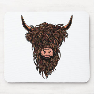 Grappig Highland Koeienhoofd Muismat