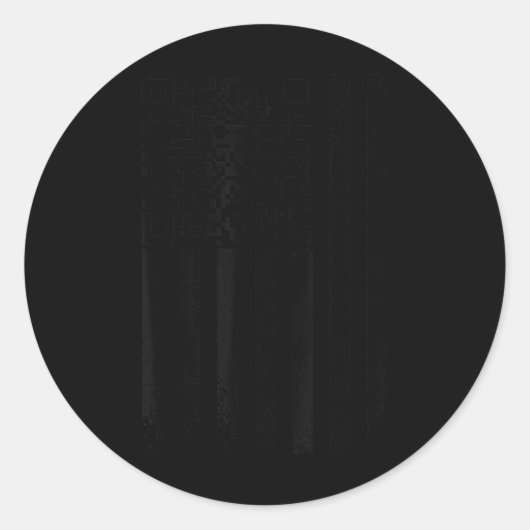 Grappig Hij Terug Trump Scan Code QR, Verontruste  Ronde Sticker (Voorkant)