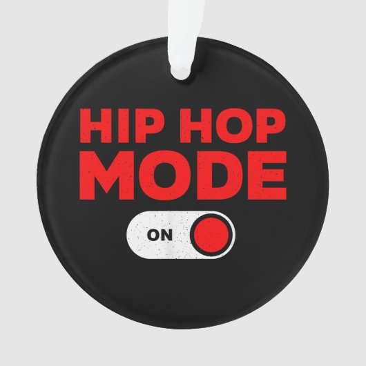 Grappig Hip Hop Design voor Mannen Vrouwen 90s Hip Ornament (voorkant)