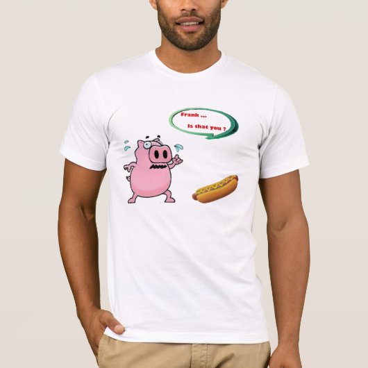 Grappig Hipster Frank Quirky Hot Dog T-shirt (Voorkant)