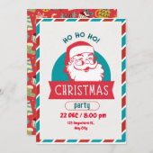 Grappig Ho Ho Heilige Retro Kerstman Gezicht Kerst Kaart (Voorkant / Achterkant)