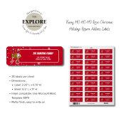 Grappig HO HO HO Retro Kerstvakantie Terug Etiket