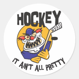 Grappig hockey Het is niet allemaal Ronde Sticker