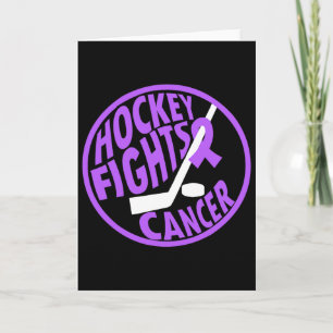 Grappig Hockey Vecht Tegen Kanker Paarse Lint Cade Kaart
