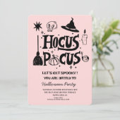 Grappig Hocus Pocus Witch Halloween Kostuumfeest Kaart (Staand voorkant)