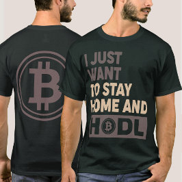 Grappig Hodl Bitcoin Cadeau Voor-/Achterkant Logo T-shirt